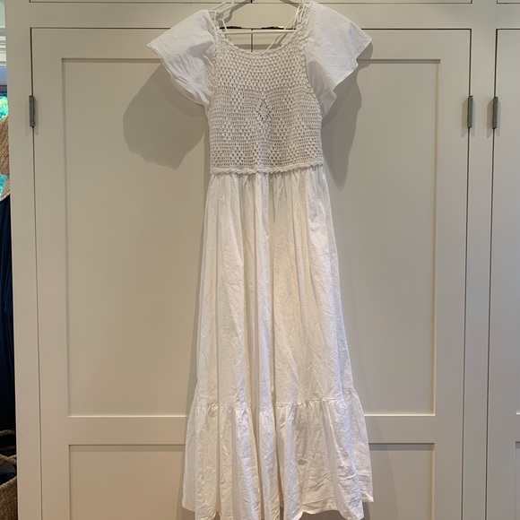 NWT Zara Crocheted Linen-Cotton Blend Dress - Picture 1 of 3